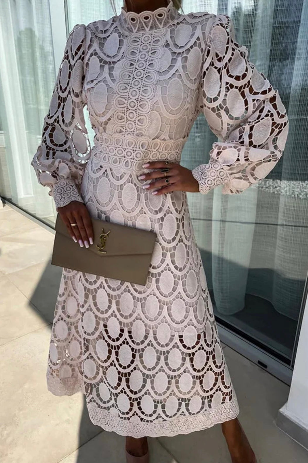 Women's Long Sleeve Cutout Dress