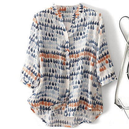 Women’s Abstract Print Summer Blouse