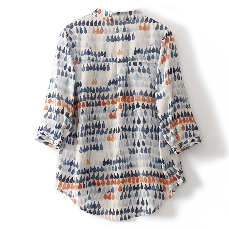 Women’s Abstract Print Summer Blouse