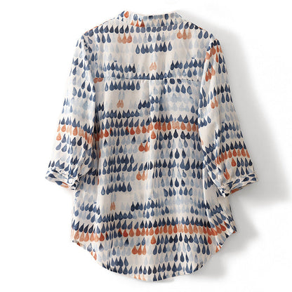 Women’s Abstract Print Summer Blouse