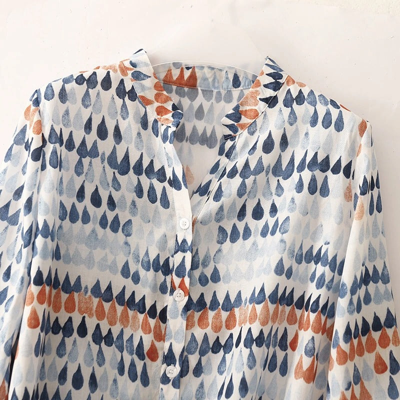 Women’s Abstract Print Summer Blouse