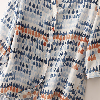 Women’s Abstract Print Summer Blouse