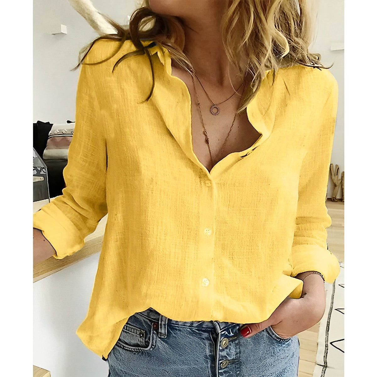 Women’s Relaxed Button Blouse