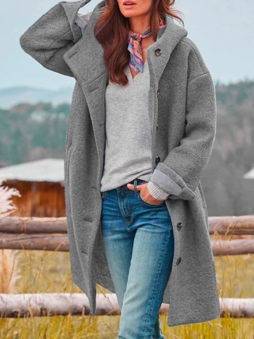 Women's Oversized Hooded Casual Coat