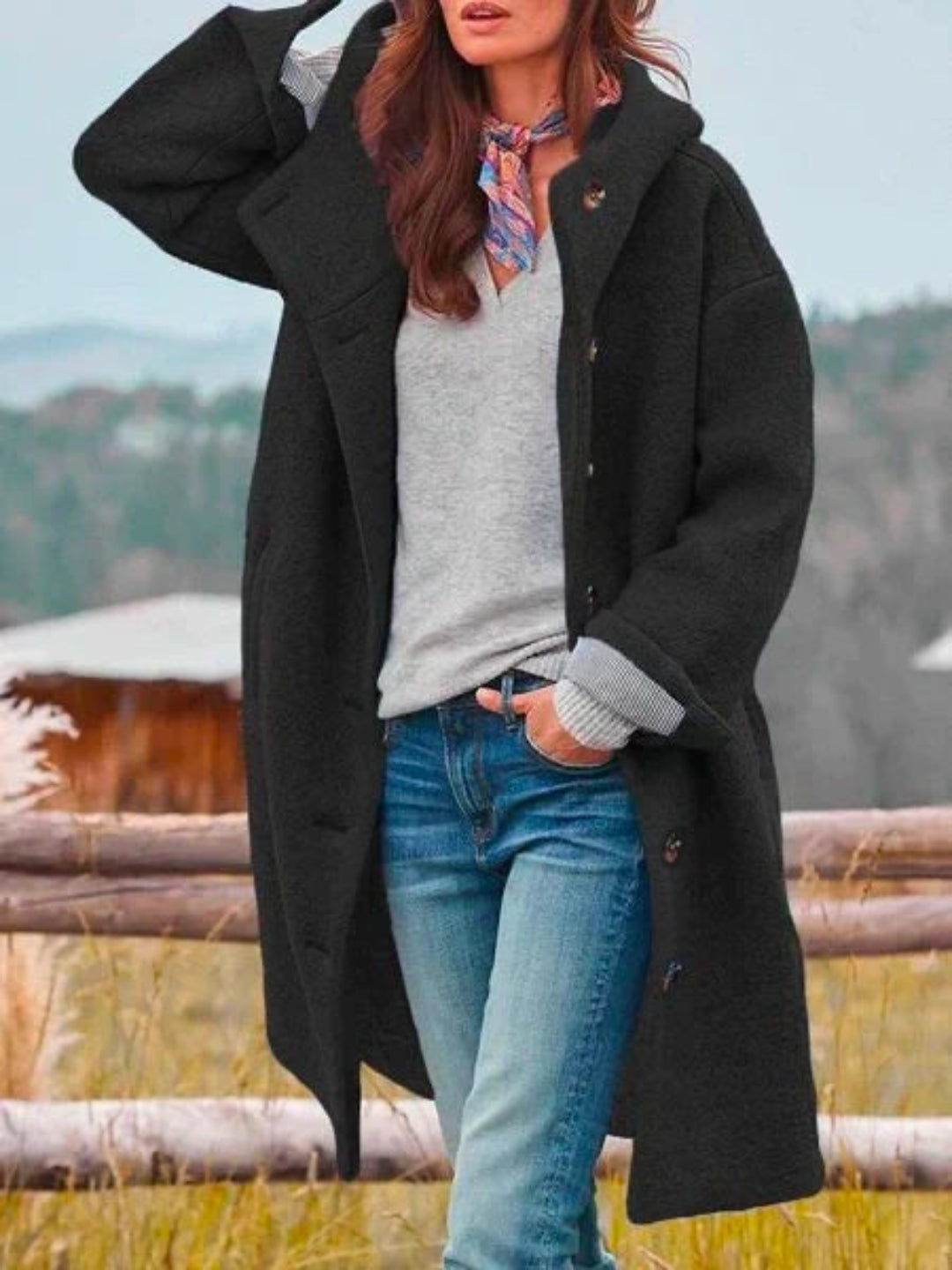 Women's Oversized Hooded Casual Coat