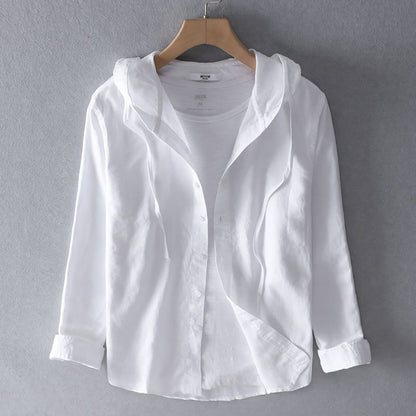 Women's Relaxed Tailored Linen Hoodie