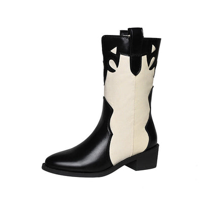 Women's Embroidered Shaft Cowboy Boots