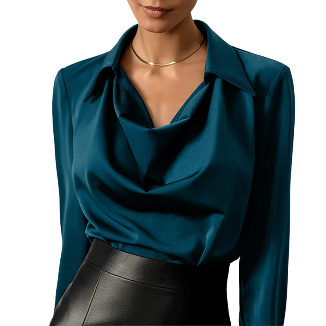 Women’s Long Sleeve Satin Blouse