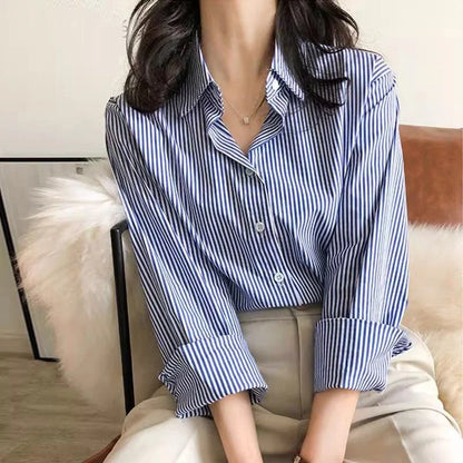 Women's Striped Tailored Blouse