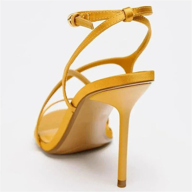 Women's Satin Strappy Heels
