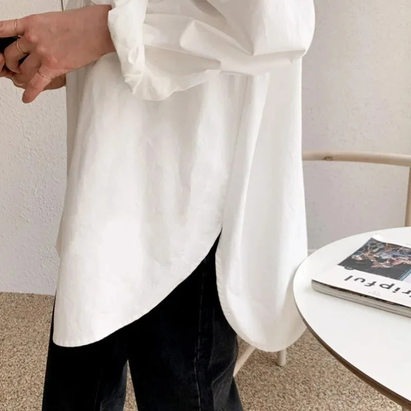 Women's Oversized Button-Down Blouse