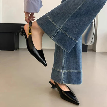 Women's Pointed Toe Slingback Mules