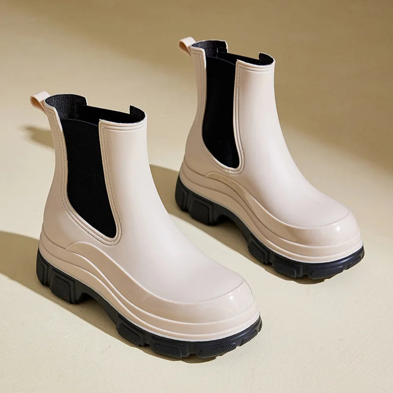 Women's Chunky Slip On Ankle Boots