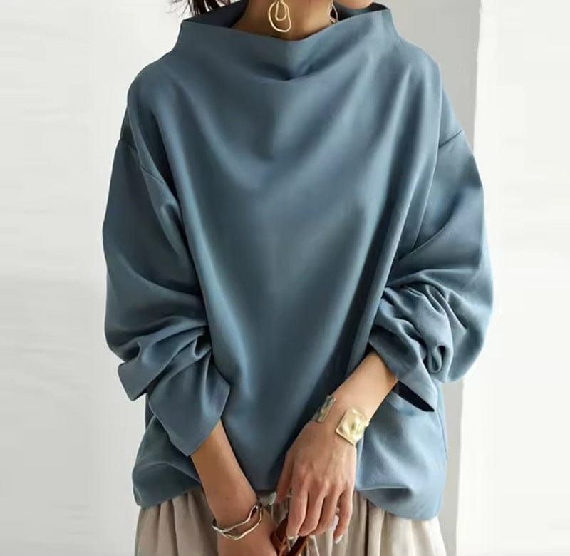 Women’s High Neck Loose Blouse