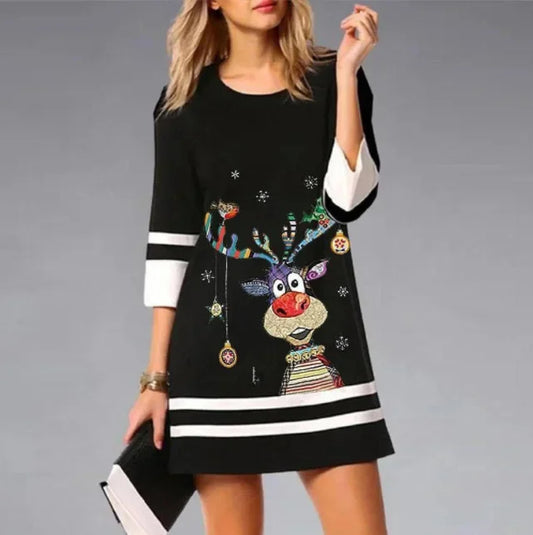 Women’s Christmas Reindeer Mini Dress