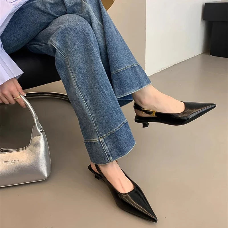 Women's Pointed Toe Slingback Mules