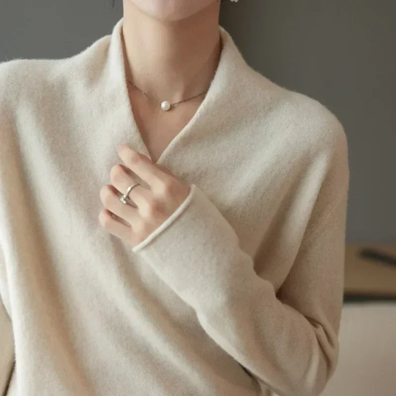 Women’s Wrap Neck Knit Top