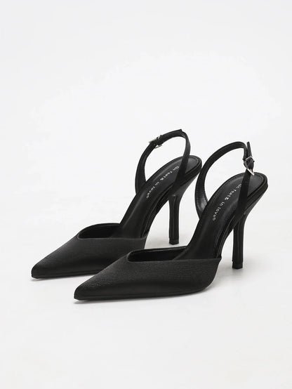Women's Satin Pointed Toe Heels