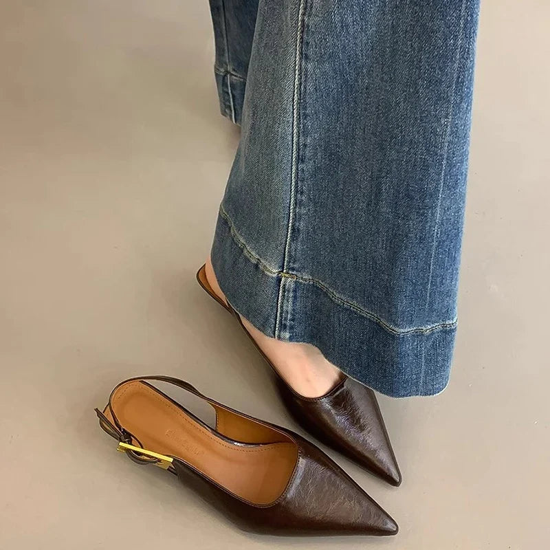 Women's Pointed Toe Slingback Mules