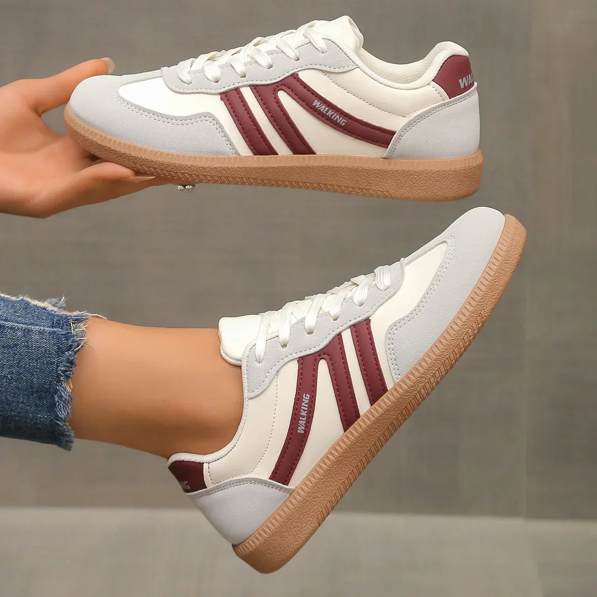 Women's Animal Print Lace-Up Sneakers