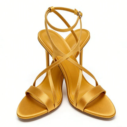 Women's Satin Strappy Heels
