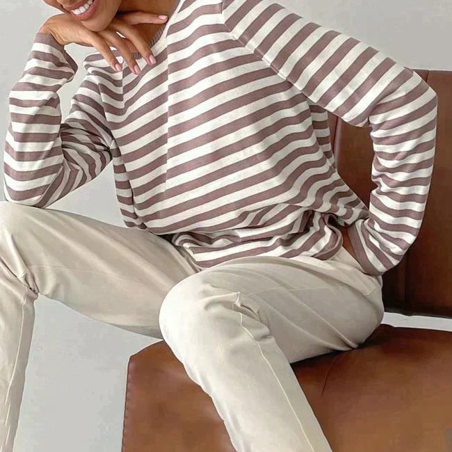 Women’s Striped Long Sleeve Top