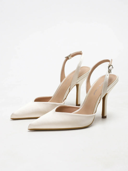 Women's Satin Pointed Toe Heels