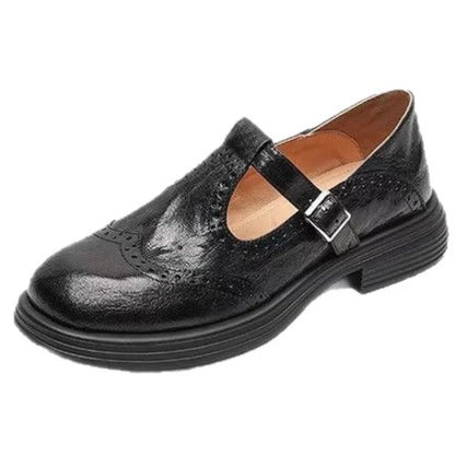 Women's Leather T-Strap Classic Shoes