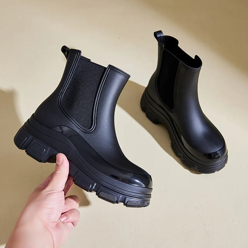 Women's Chunky Slip On Ankle Boots