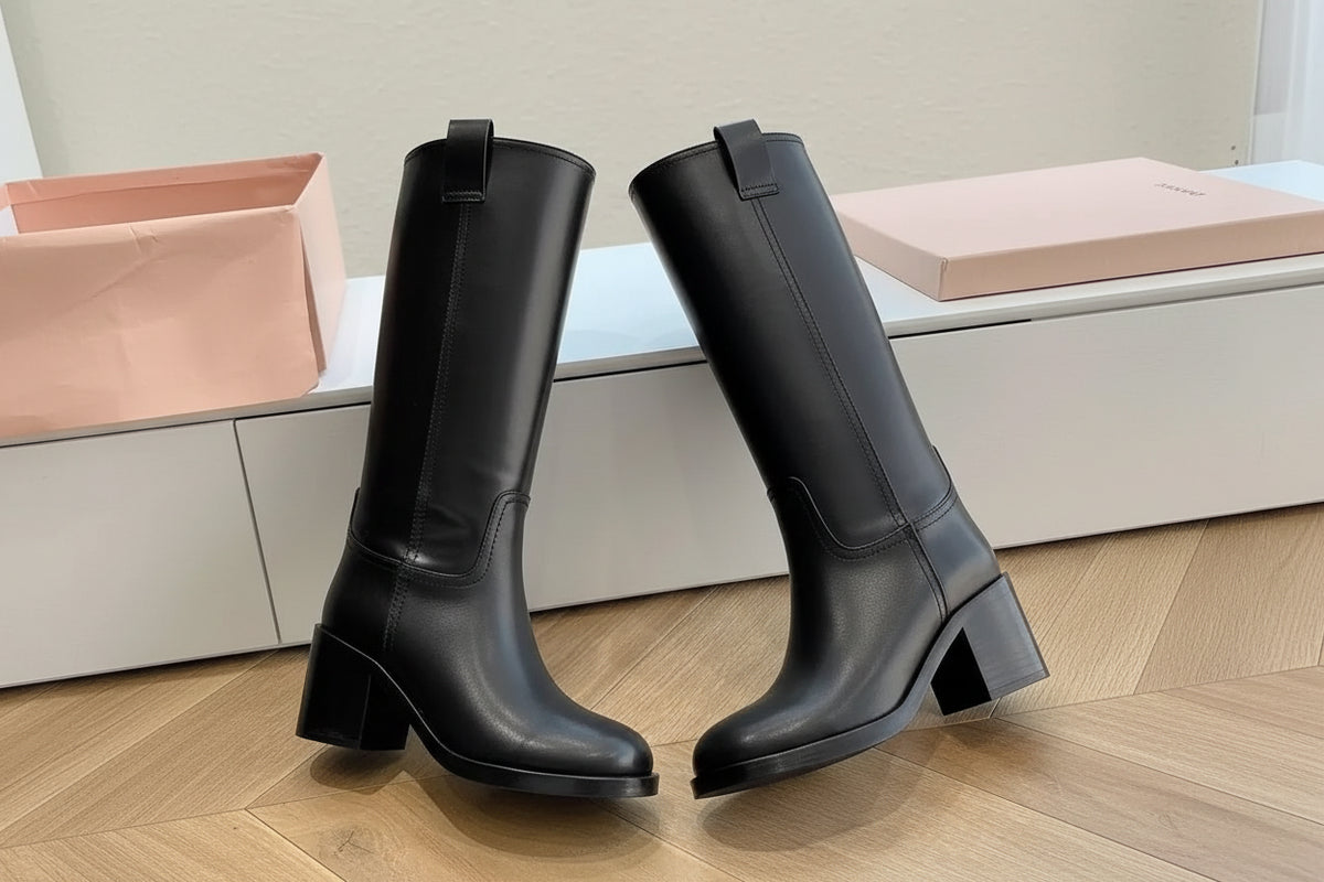 Women's Leather Knee-High Boots