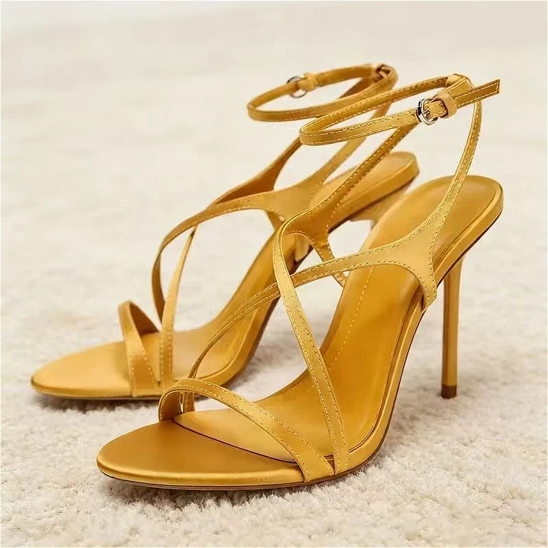 Women's Satin Strappy Heels