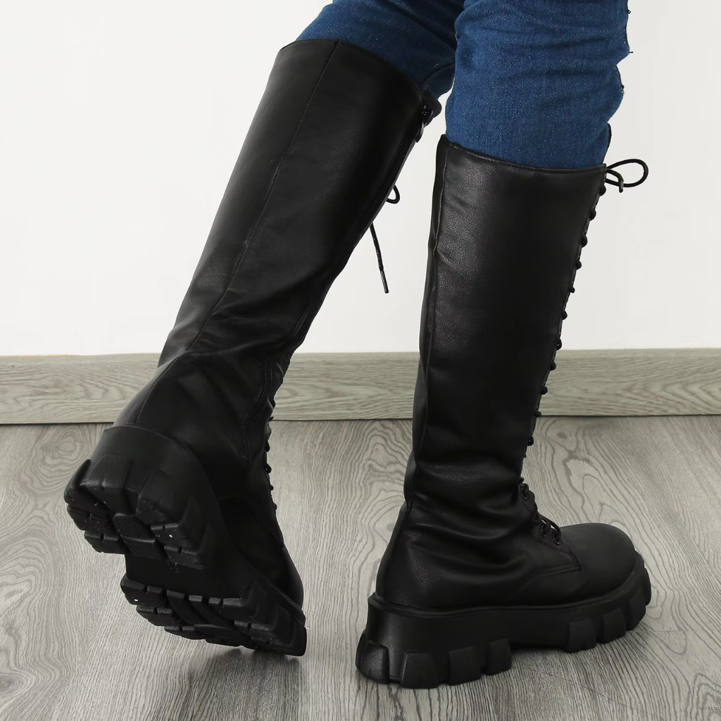 Women's Platform Lace Up Boots