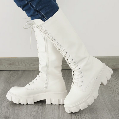 Women's Platform Lace Up Boots