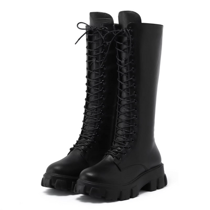 Women's Platform Lace Up Boots