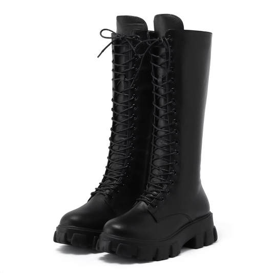 Women's Platform Lace Up Boots