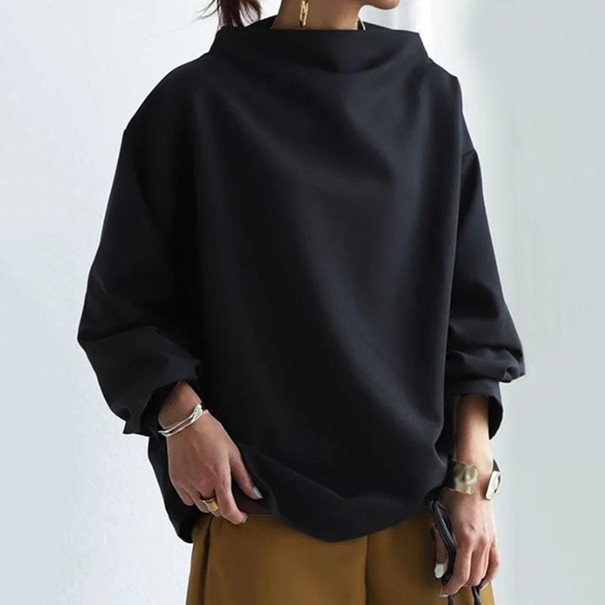 Women’s High Neck Loose Blouse