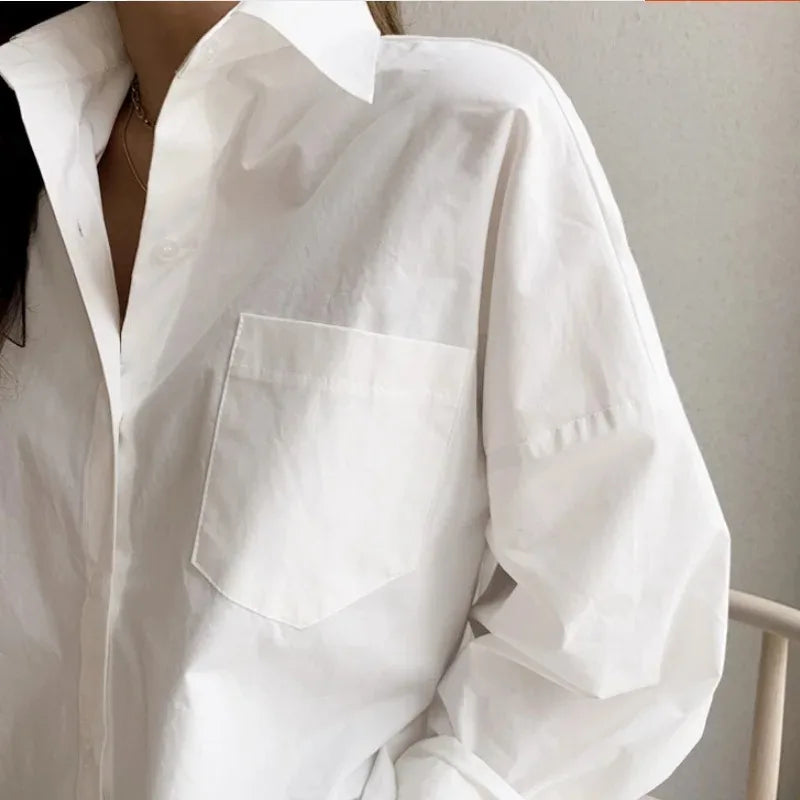 Women's Oversized Button-Down Blouse
