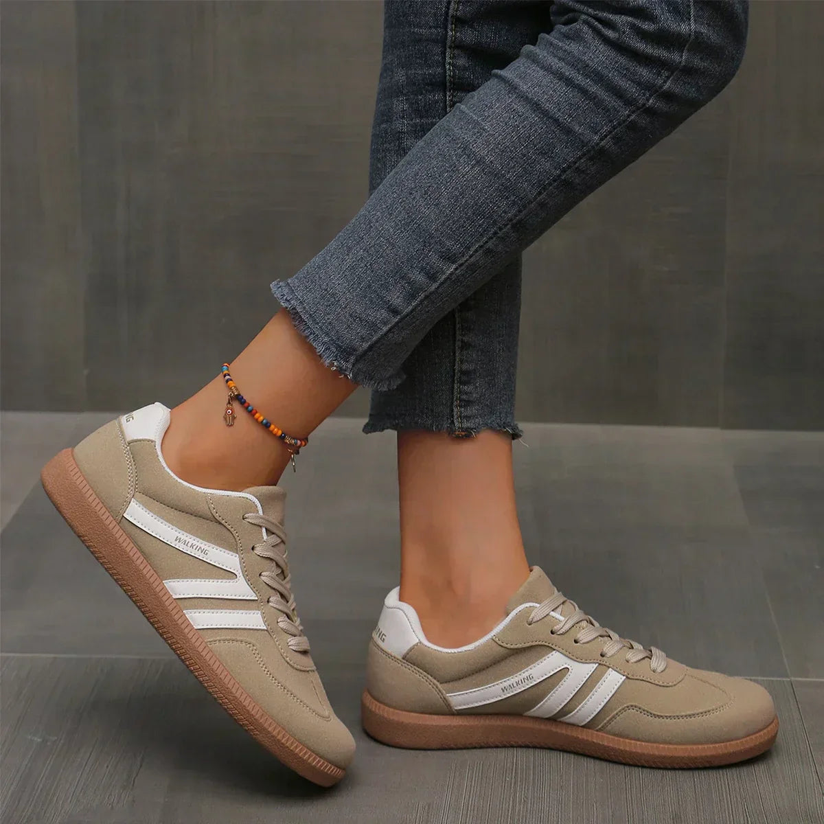 Women's Animal Print Lace-Up Sneakers