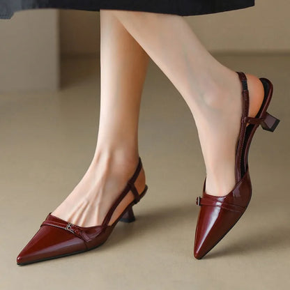 Women's Pointed Slingback Heel Pumps