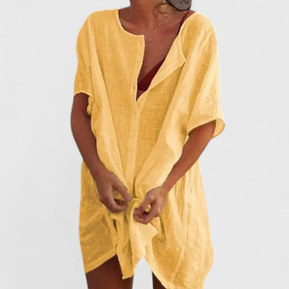 Women’s Loose Button Beach Cover-Up