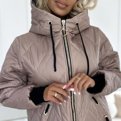 Women's Quilted Hooded Jacket