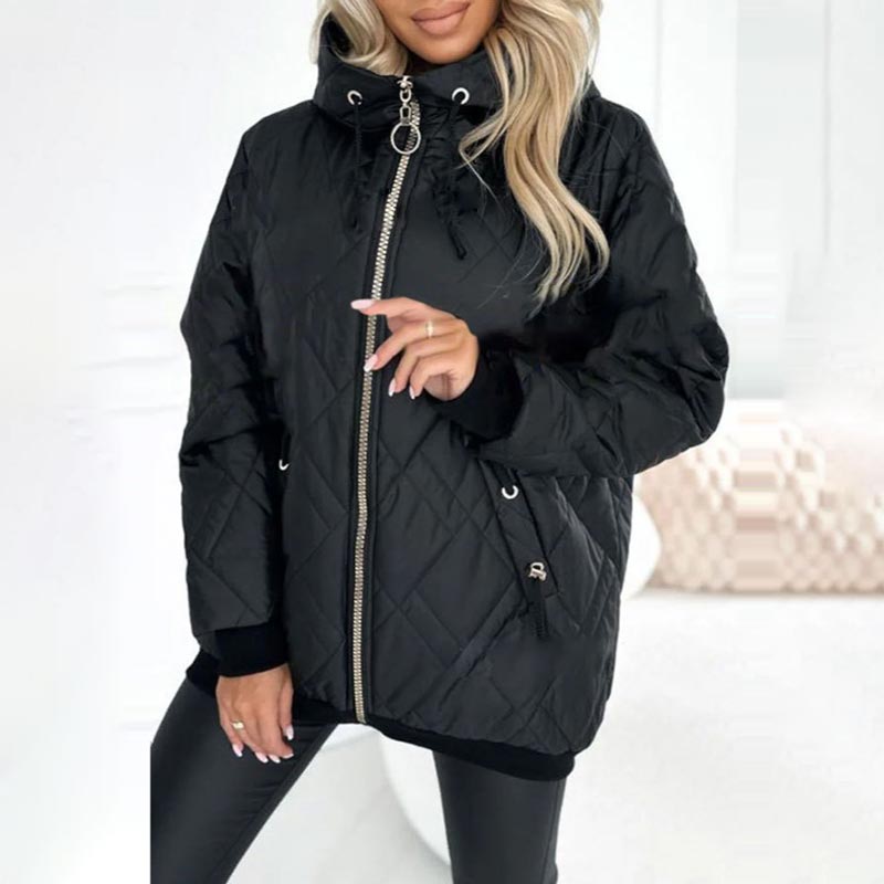 Women's Quilted Hooded Jacket