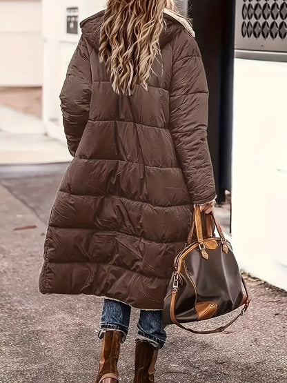 Women's Long Teddy Quilted Coat