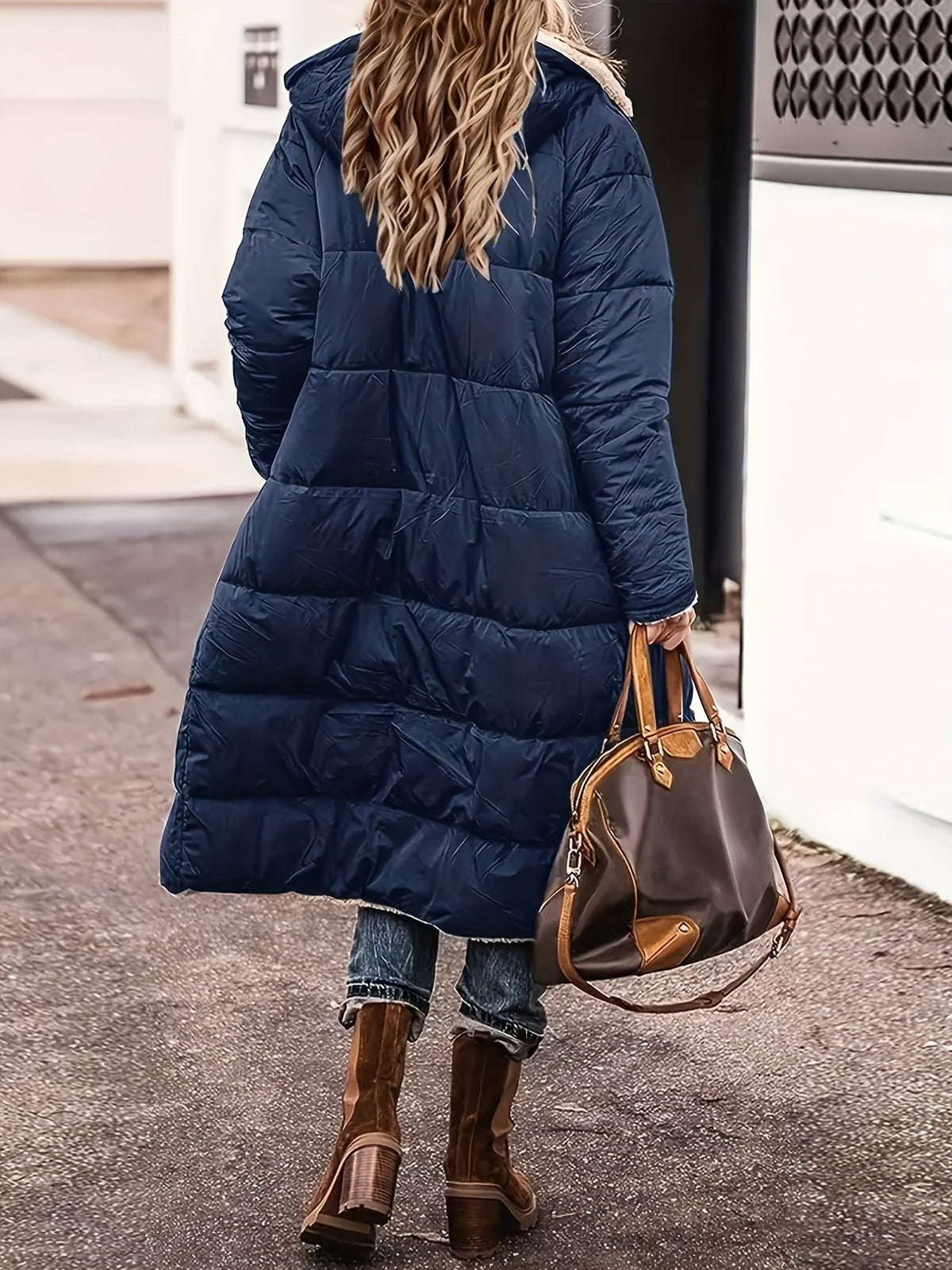 Women's Long Teddy Quilted Coat