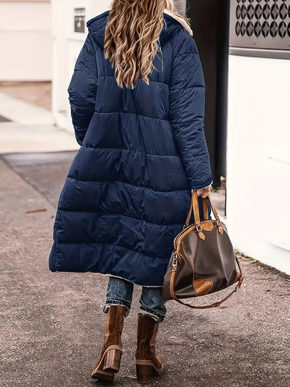 Women's Long Teddy Quilted Coat