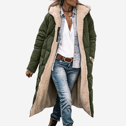 Women's Long Teddy Quilted Coat