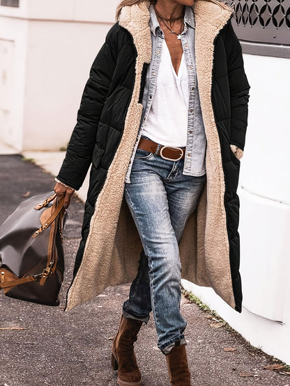 Women's Long Teddy Quilted Coat