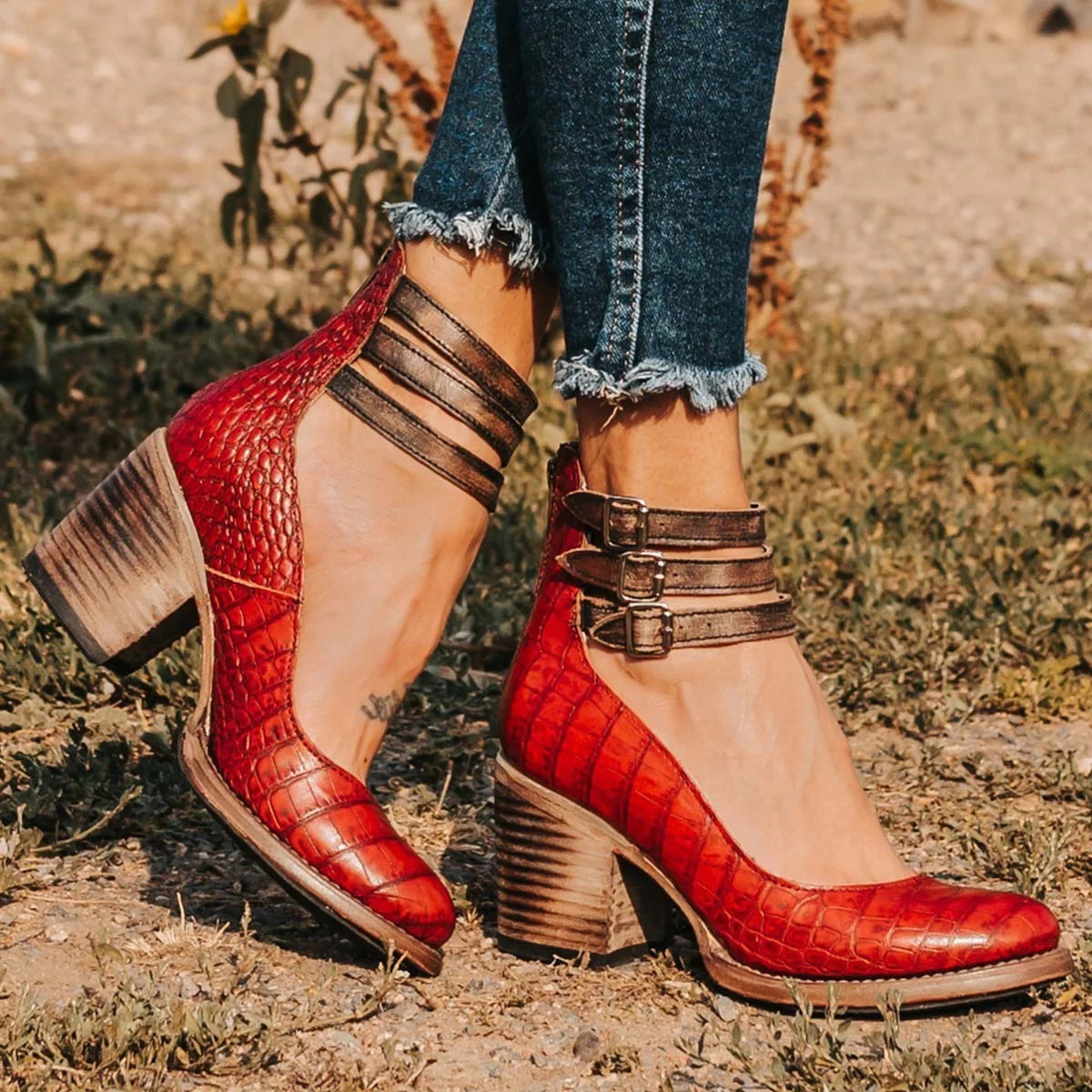 Women's Strappy Ankle Boots