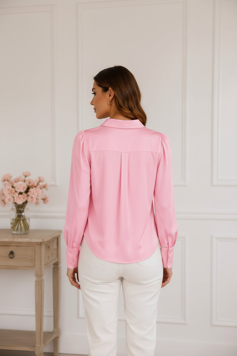 Womens Dressy Long Sleeve Blouse