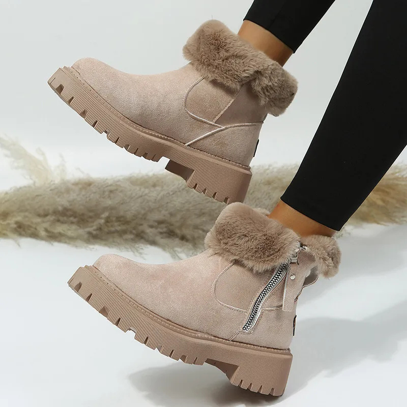 Women's Fur Collar Winter Boots